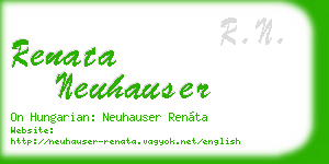 renata neuhauser business card